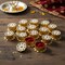 White Haldi Kumkum Plastic Holder 1.1 Inch Diameter x 0.5 Inch Deep – Traditional Ritual Haldi Kumkum Container Roli Chawal/Rice Holder for Weddings, Housewarming, Return Gifts, Home Decor